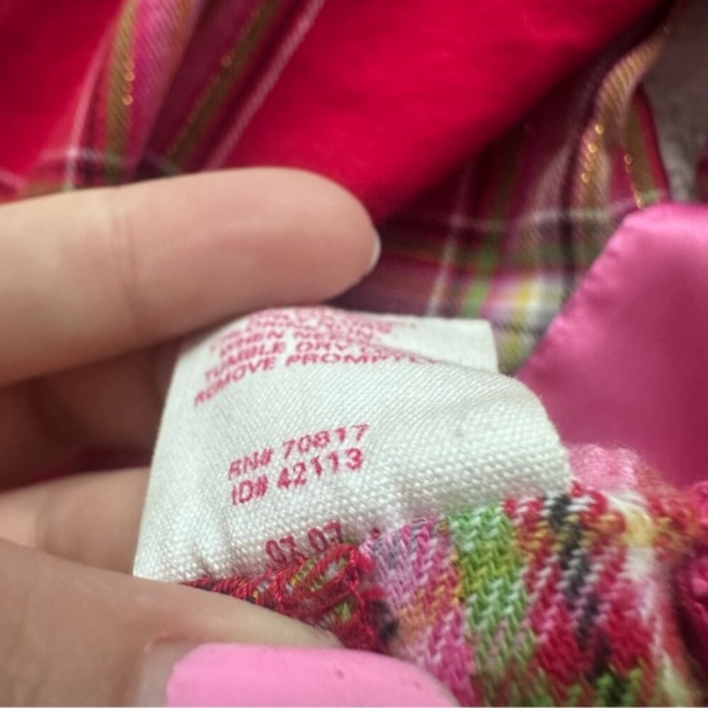 Victoria's Secret PINK | Red and Green Plaid Christmas Pajama Pants | Size Small - Picture 4 of 9